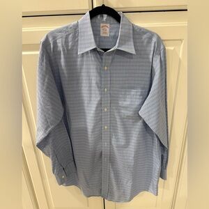 Brooks Brothers Light Blue Plaid Dress Shirt